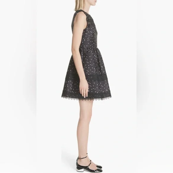 KATE SPADE Scatter Dot Mikado Fit & Flare Dress - NJMU8407 - Sz 0 - Picture 3 of 12